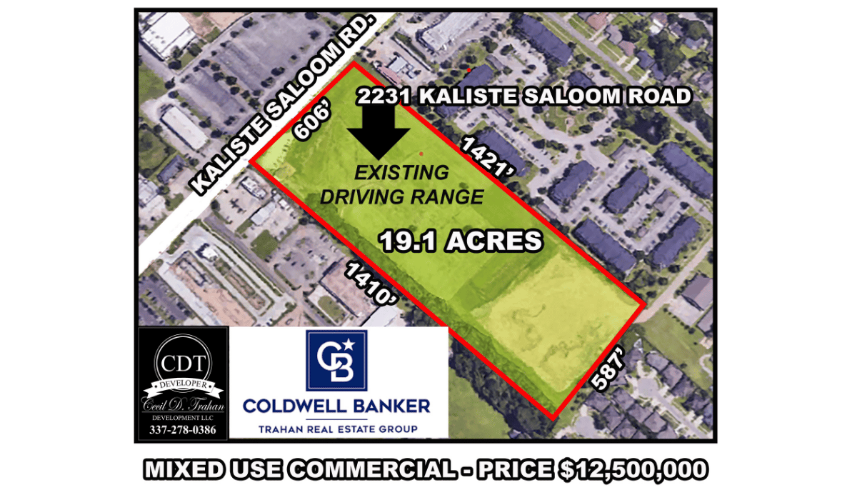 Commercial lot owned by Cecil D Trahan.